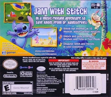 Stitch Jam (USA) box cover back